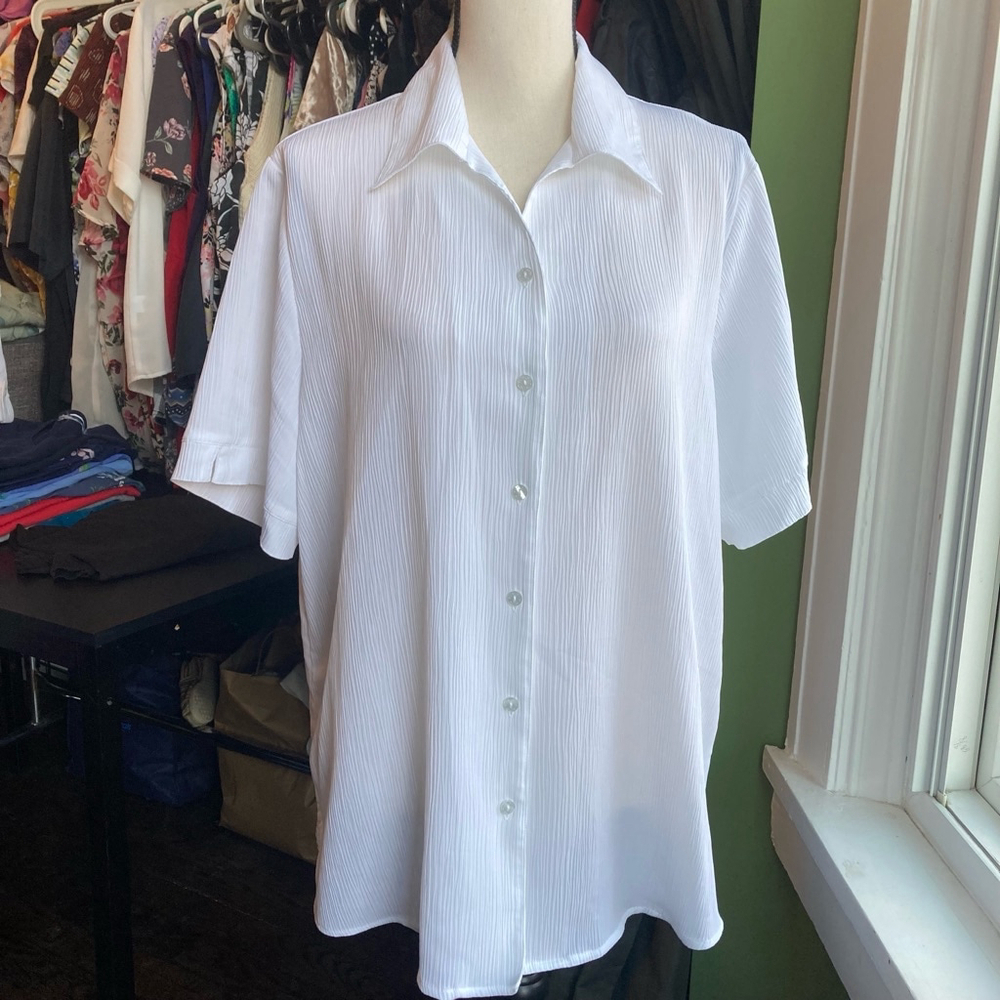 Women's ALIA Blouse Shirt 1X White
